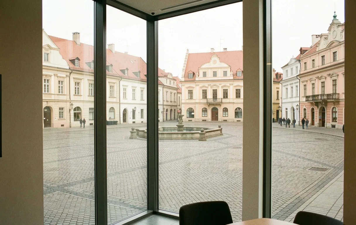 Výhled z kanceláře Brno